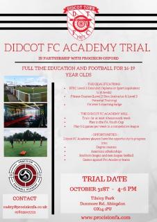Didcot fc academy trial
